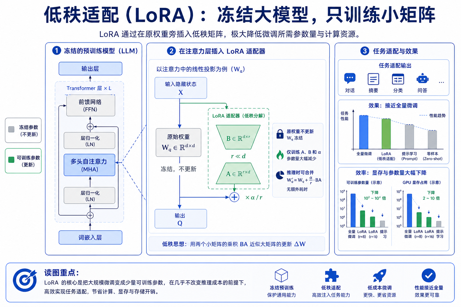 LoRA 论文关键图