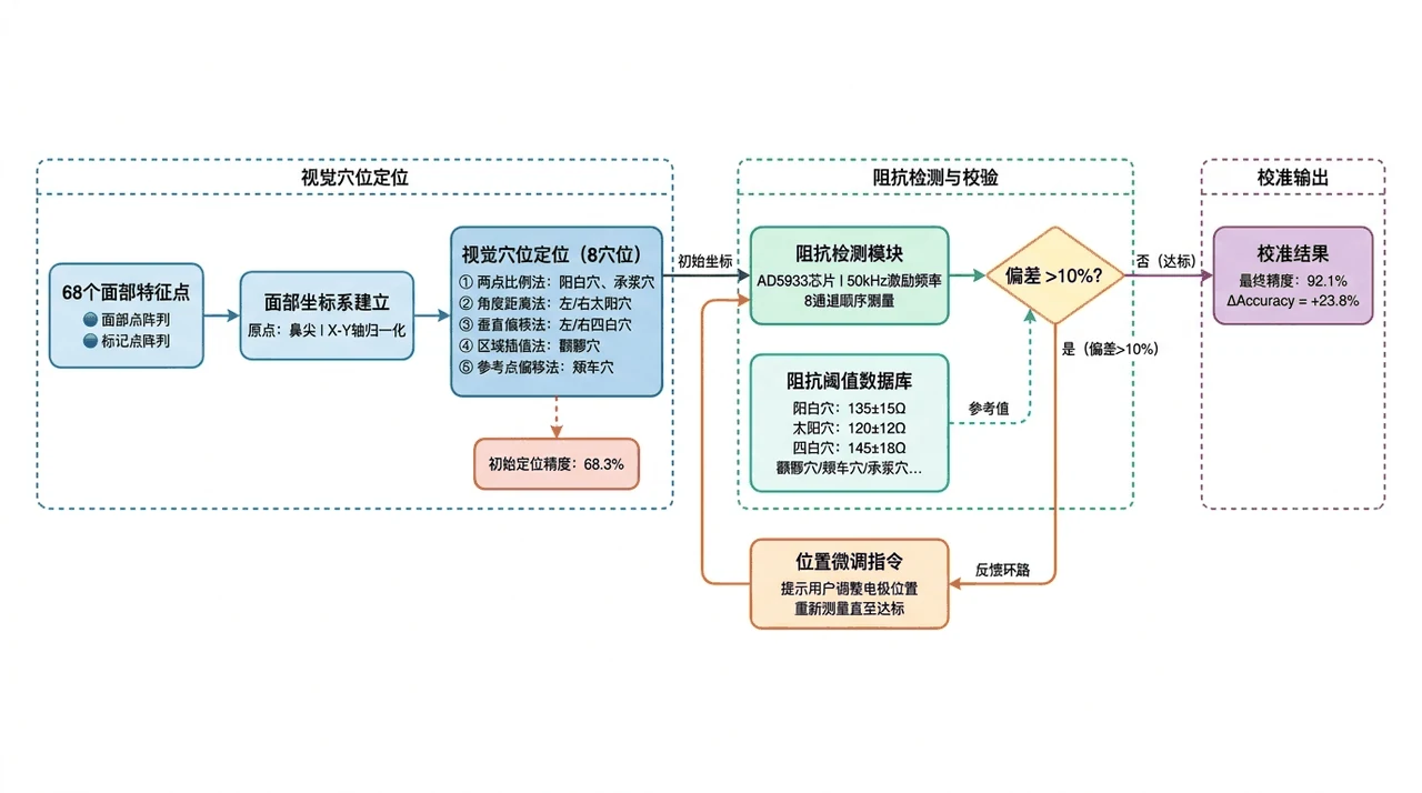 视觉定位 + 阻抗闭环校准流程